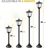 Yarratwo 68“ LED Solar Garden Post Lights With Motion Sensor Outdoor Waterproof, Pole Outdoor, for Patio, for Garden, Lawn, Pathway, Driveway, Front/Back Door…