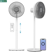Yarratwo Smart Pedestal Fan Super Quiet 2-in-1 Standing & Table Fan with App & Voice Control, Intelligent Sensor Cooling Wind, Adjustable Height