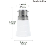 B22 to E27 Bulb  Lamp Holder Base Socket  Screw Bayonet  Converter Adapter