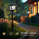 Yarratwo 68“ LED Solar Garden Post Lights With Motion Sensor Outdoor Waterproof, Pole Outdoor, for Patio, for Garden, Lawn, Pathway, Driveway, Front/Back Door…