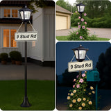 Yarratwo 68“ LED Solar Garden Post Lights With Motion Sensor Outdoor Waterproof, Pole Outdoor, for Patio, for Garden, Lawn, Pathway, Driveway, Front/Back Door…