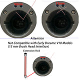 Compatible Electric Floor Brush for Dreame V10 V11 V12 V16 T20 Cordless Vacuum Cleaner, Soft Roller Head, Replacement Attachment for Hard Floor & Carpet