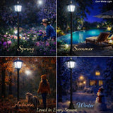 Replacement Top Head Compatible with Post Lights and Wall-Mounted Lights, Motion Sensor LED, 1800mAh Battery, Waterproof Outdoor Yard Light