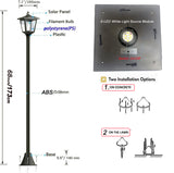 Yarratwo 68“ LED Solar Garden Post Lights With Motion Sensor Outdoor Waterproof, Pole Outdoor, for Patio, for Garden, Lawn, Pathway, Driveway, Front/Back Door…