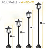 Yarratwo 68“ LED Solar Garden Post Lights With Motion Sensor Outdoor Waterproof, Pole Outdoor, for Patio, for Garden, Lawn, Pathway, Driveway, Front/Back Door…