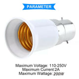 B22 to E27 Bulb  Lamp Holder Base Socket  Screw Bayonet  Converter Adapter