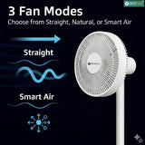 Yarratwo Smart Pedestal Fan – Super Quiet with App & Voice Control （White)