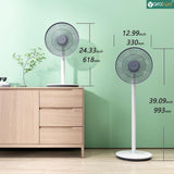 Yarratwo Smart Pedestal Fan – Super Quiet with App & Voice Control(Grey)
