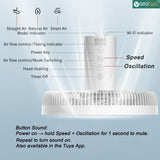 Yarratwo Smart Pedestal Fan – Super Quiet with App & Voice Control （White)