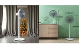 Yarratwo Smart Standing Fan Super-Quiet, Intelligent Sensor Cooling Wind Design With App&Voice Control,Table & Pedestal Fan, Adjustable Tilt & Oscillation (white)