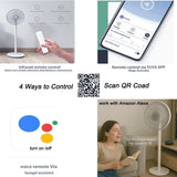 Yarratwo Smart Standing Fan Super-Quiet, Intelligent Sensor Cooling Wind Design With App&Voice Control,gentle for mothers and babies，Table & Pedestal Fan, Adjustable Tilt & Oscillation (white)