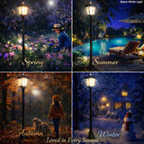 Solar Garden Post Light with Motion Sensor – Outdoor Waterproof LED Pole Light