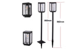 yarratwo 4-in-1 led Solar Moden Post Light Outdoor with Tabletop,Wall-Mounted for Garden, Lawn, Pathway, Driveway Front/Back Door Area Pole Lighting Yard