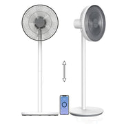 Yarratwo Smart Pedestal Fan Super-Quiet, Intelligent Sensor Cooling Wind Design With App&Voice Control,2-in-1 Table & Standing Fan,Adjustable Tilt & Oscillation (Grey Grille Fan)