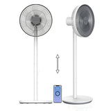 Yarratwo Smart Pedestal Fan Super-Quiet, Intelligent Sensor Cooling Wind Design With App&Voice Control,2-in-1 Table & Standing Fan,Adjustable Tilt & Oscillation (Grey Grille Fan)