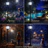 Solar Garden Post Light with Motion Sensor – Outdoor Waterproof LED Pole Light