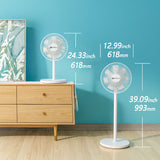 Yarratwo Smart Pedestal Fan Super Quiet 2-in-1 Standing & Table Fan with App & Voice Control, Intelligent Sensor Cooling Wind, Adjustable Height