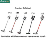 Compatible Electric Floor Brush for Dreame V10 V11 V12 V16 T20 Cordless Vacuum Cleaner, Soft Roller Head, Replacement Attachment for Hard Floor & Carpet