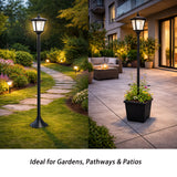 Solar Garden Post Light with Motion Sensor – Outdoor Waterproof LED Pole Light
