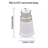 B22 to E27 Bulb 2Pack Lamp Holder Base Socket  Screw Bayonet  Converter Adapter