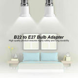 B22 to E27 Bulb 2Pack Lamp Holder Base Socket  Screw Bayonet  Converter Adapter